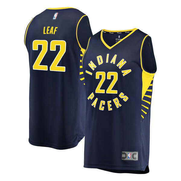 Maillot Indiana Pacers enfant T.J. Leaf 22 Icon Edition Bleu marin